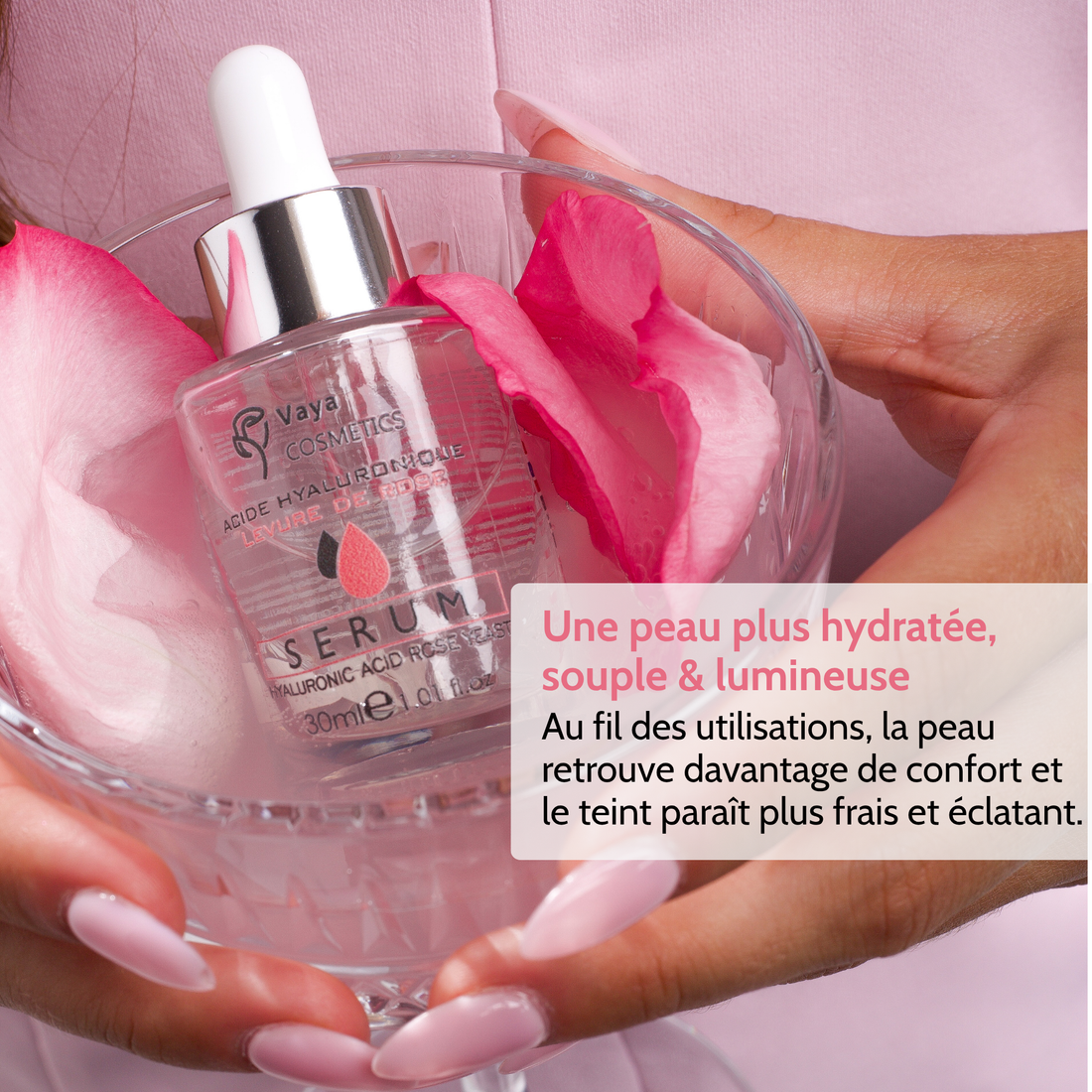 Sérum Éclat à l’Eau de Rose & Acide Hyaluronique