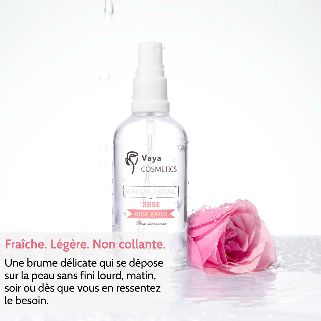 Eau de rose pure 100% naturelle – Rosa Damascena